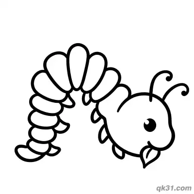 Ring Shaped Minimalist Caterpillar Coloring Page