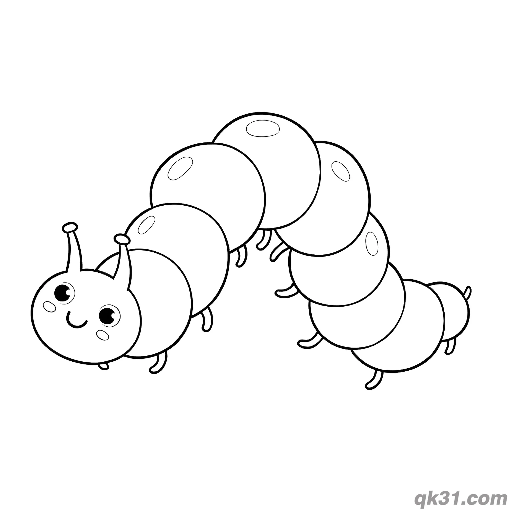 S Shaped Minimalist Caterpillar Coloring Page – Free Printable Coloring Page for Kids and Adults