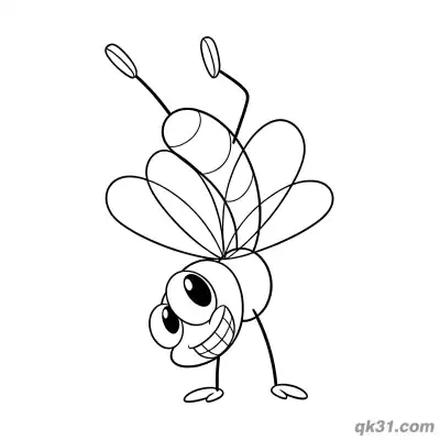 Free printable Upside Down Funny Dragonfly Coloring Page coloring page