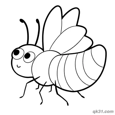 Cute Simple Firefly Coloring Page