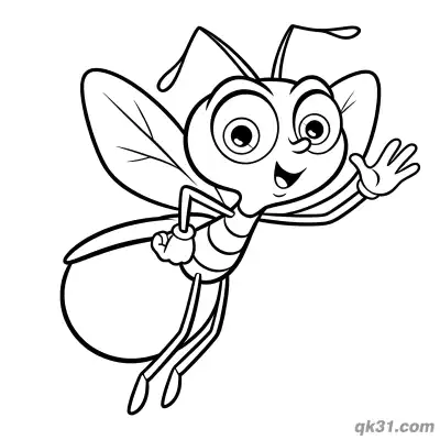 Dynamic Flying Firefly Coloring Page