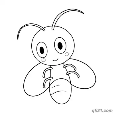 Minimalist Baby Firefly Coloring Page