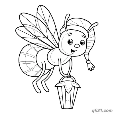 Free printable Nightcap Lantern Firefly Coloring Page coloring page