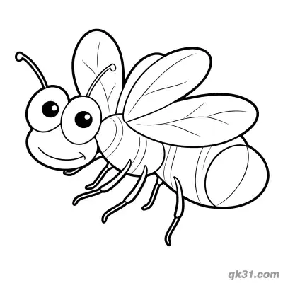 Free printable Realistic Winged Firefly Coloring Page coloring page
