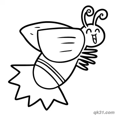 Free printable Sketchy Flying Firefly Coloring Page coloring page