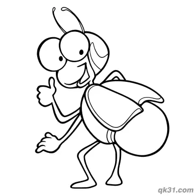 Free printable Thumbs Up Funny Firefly Coloring Page coloring page