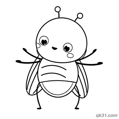 Free printable Winking Chubby Firefly Coloring Page coloring page