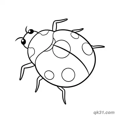 Free printable Side Profile Realistic Ladybug Coloring Page coloring page