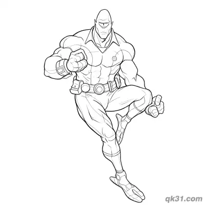 Free printable Allen The Alien Invincible Fighting Kick Action Coloring Page coloring page