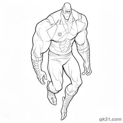 Free printable Allen The Alien Invincible Flying Coloring Page coloring page