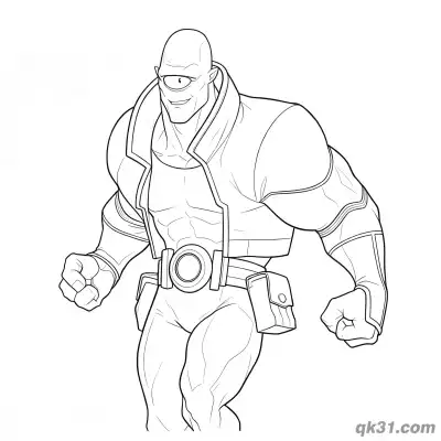 Free printable Allen The Alien Invincible Jacket Smile Coloring Page coloring page