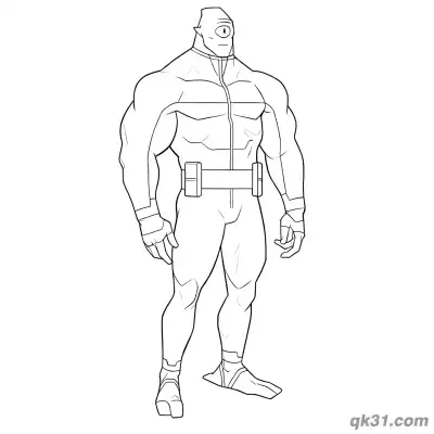 Free printable Allen The Alien Invincible Jumpsuit Coloring Page coloring page