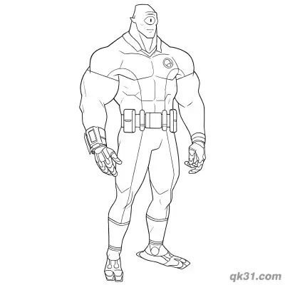 Free printable Allen The Alien Invincible Police Uniform Standing Coloring Page coloring page
