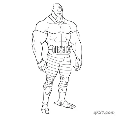 Free printable Allen The Alien Invincible Striped Suit Coloring Page coloring page