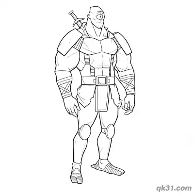 Free printable Allen The Alien Invincible Warrior Armor Coloring Page coloring page