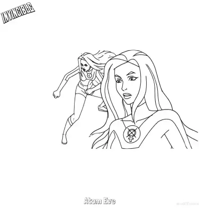 Free printable Atom Eve 7 Coloring Page - Free Printable Invincible PDFS Coloring Sheets coloring page