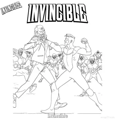 Free printable Invincible 1 Coloring Page - Free Printable Invincible PDFS Coloring Sheets coloring page