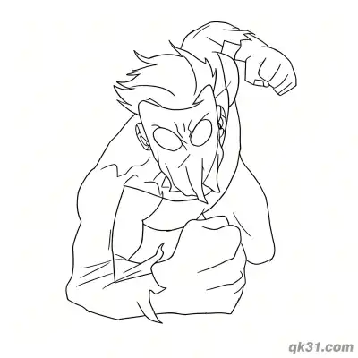 Free printable Invincible Mark Grayson Rage Transformation Coloring Page coloring page