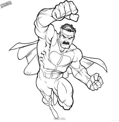 Free printable Omni-Man 2 Coloring Page - Free Printable Invincible PDFS Coloring Sheets coloring page