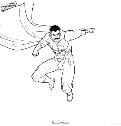 Free printable Omni-Man 5 Coloring Page - Free Printable Invincible PDFS Coloring Sheets coloring page