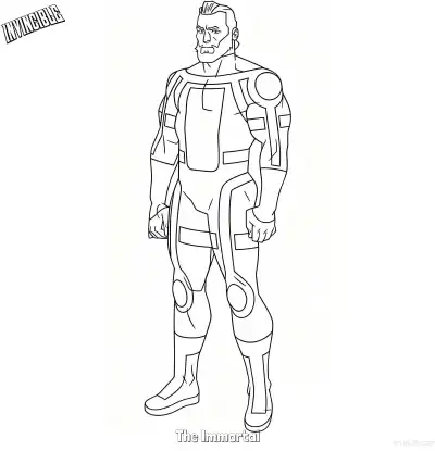 Free printable The Immortal  Coloring Page - Free Printable Invincible PDFS Coloring Sheets coloring page
