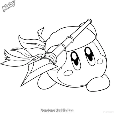 Free printable Bandana Waddle Dee 1 Coloring Page - Free Printable Kirby PDFS Coloring Sheets coloring page