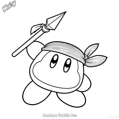 Free printable Bandana Waddle Dee 2 Coloring Page - Free Printable Kirby PDFS Coloring Sheets coloring page