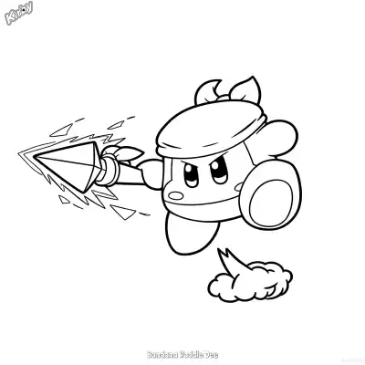 Free printable Bandana Waddle Dee 6 Coloring Page - Free Printable Kirby PDFS Coloring Sheets coloring page