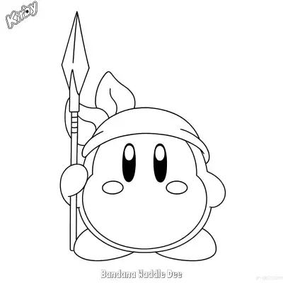 Free printable Bandana Waddle Dee 8 Coloring Page - Free Printable Kirby PDFS Coloring Sheets coloring page