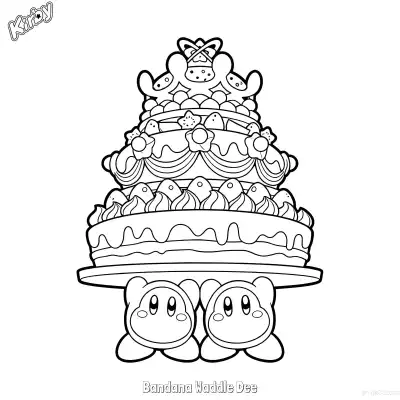 Free printable Bandana Waddle Dee  Coloring Page - Free Printable Kirby PDFS Coloring Sheets coloring page