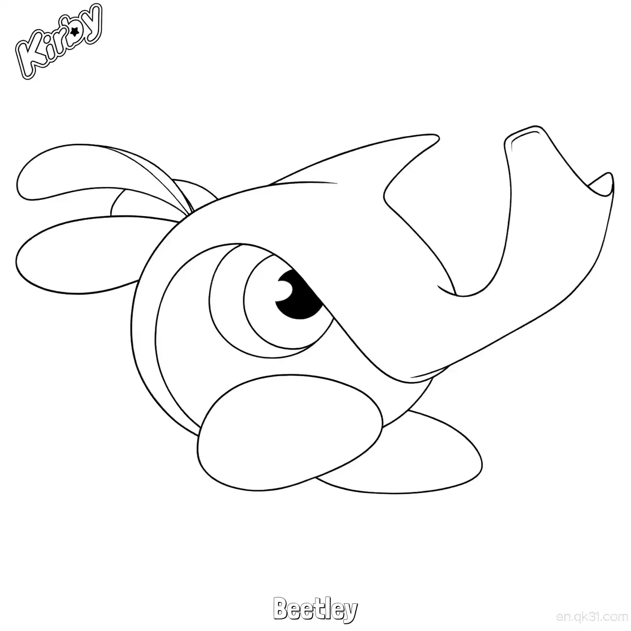 Beetley  Coloring Page - Free Printable Kirby PDF Coloring Sheets – Free Printable Coloring Page for Kids and Adults