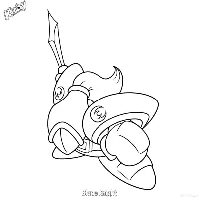 Free printable Blade Knight 2 Coloring Page - Free Printable Kirby PDFS Coloring Sheets coloring page