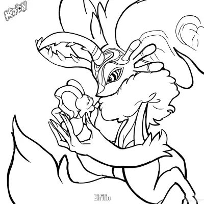 Free printable Elfilin  Coloring Page - Free Printable Kirby PDFS Coloring Sheets coloring page