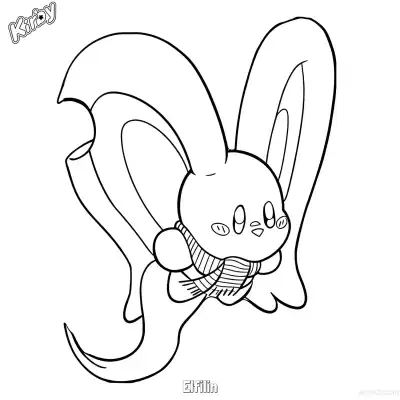 Free printable Elfilin 4 Coloring Page - Free Printable Kirby PDFS Coloring Sheets coloring page
