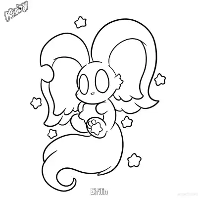 Free printable Elfilin 6 Coloring Page - Free Printable Kirby PDFS Coloring Sheets coloring page