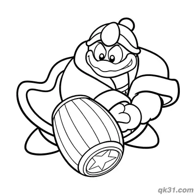 Free printable King Dedede Super Smash Bros Colors Coloring Page coloring page