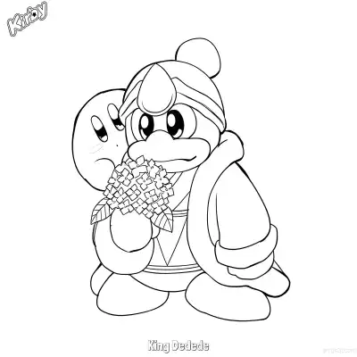 Free printable King Dedede 1 Coloring Page - Free Printable Kirby PDFS Coloring Sheets coloring page
