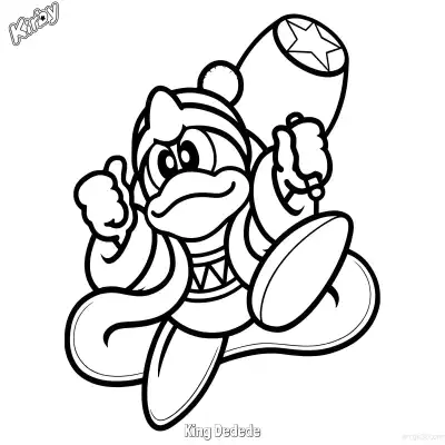 Free printable King Dedede 10 Coloring Page - Free Printable Kirby PDFS Coloring Sheets coloring page
