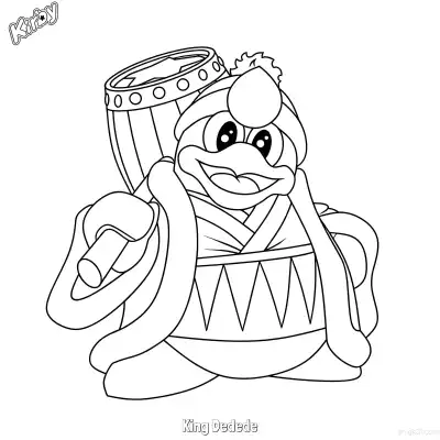 Free printable King Dedede 11 Coloring Page - Free Printable Kirby PDFS Coloring Sheets coloring page