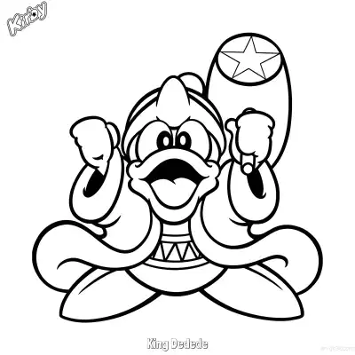 Free printable King Dedede 12 Coloring Page - Free Printable Kirby PDFS Coloring Sheets coloring page