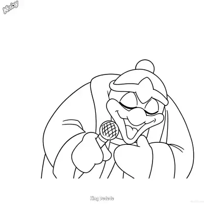 Free printable King Dedede 4 Coloring Page - Free Printable Kirby PDFS Coloring Sheets coloring page