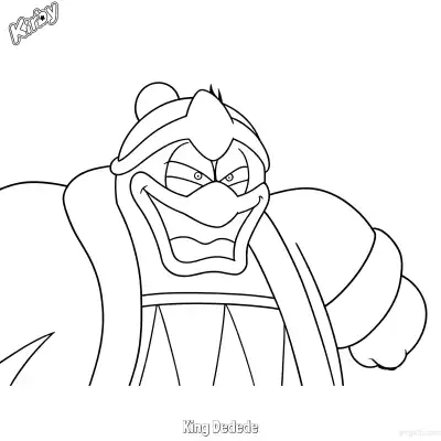 Free printable King Dedede 5 Coloring Page - Free Printable Kirby PDFS Coloring Sheets coloring page