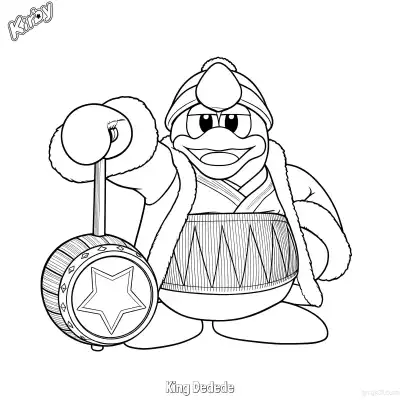 Free printable King Dedede 9 Coloring Page - Free Printable Kirby PDFS Coloring Sheets coloring page