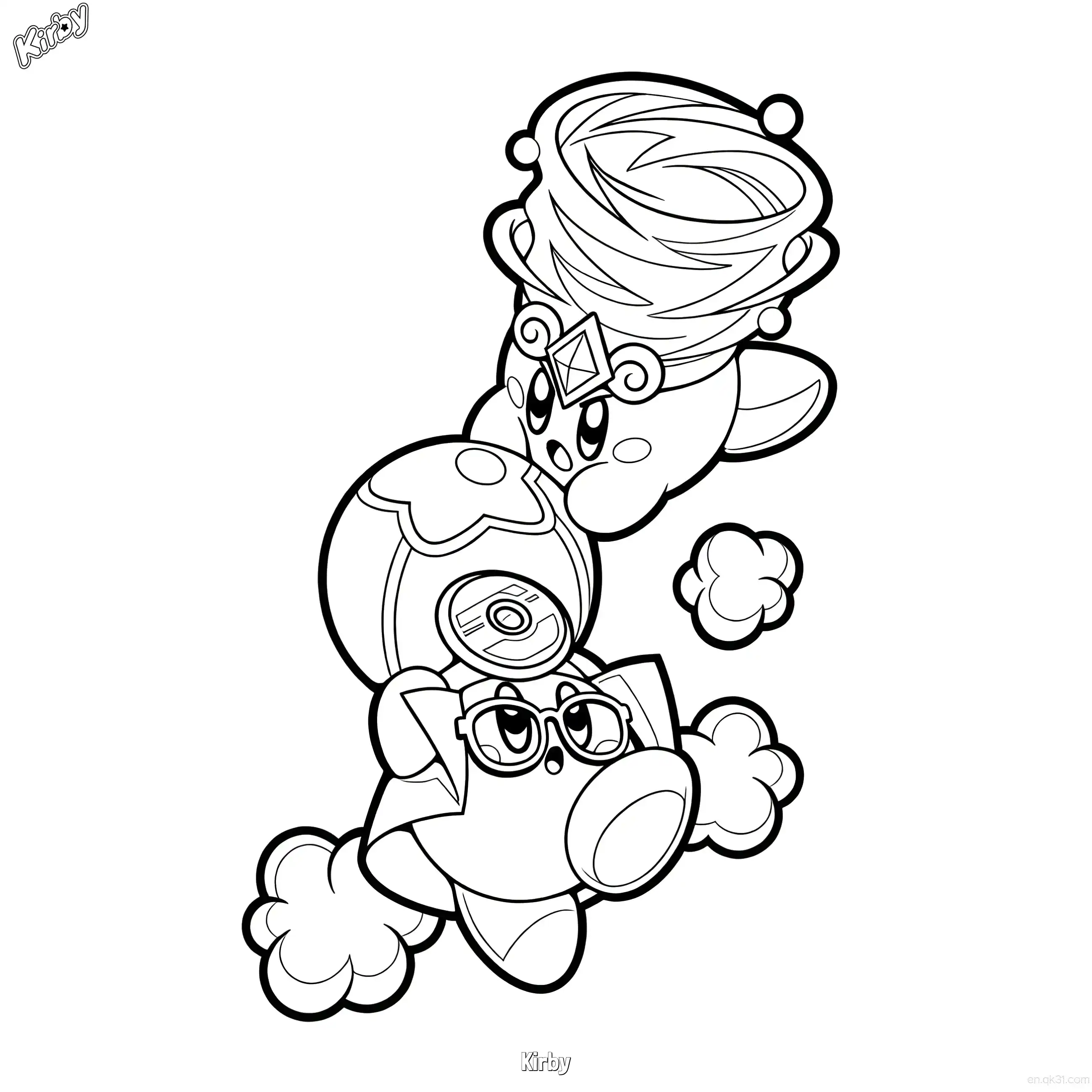 Kirby  Coloring Page - Free Printable Kirby PDF Coloring Sheets – Free Printable Coloring Page for Kids and Adults