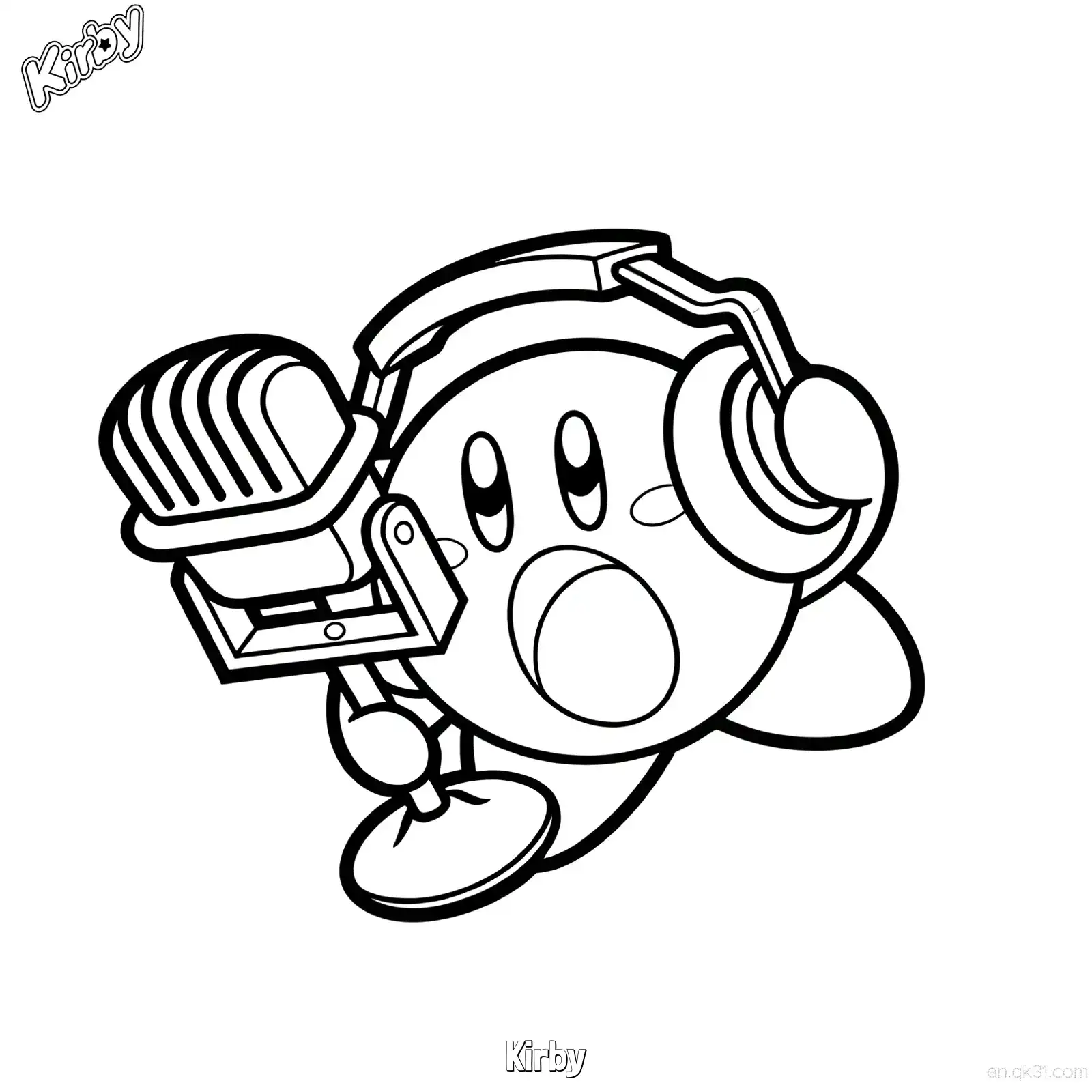 Kirby 10 Coloring Page - Free Printable Kirby PDF Coloring Sheets – Free Printable Coloring Page for Kids and Adults