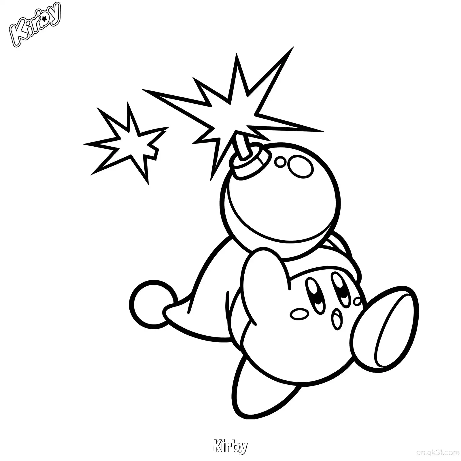 Kirby 12 Coloring Page - Free Printable Kirby PDF Coloring Sheets – Free Printable Coloring Page for Kids and Adults