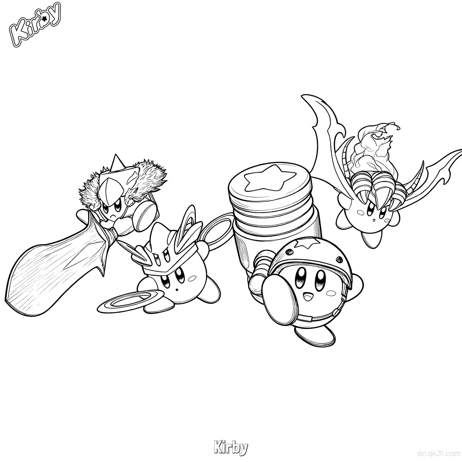 Kirby 17 Coloring Page - Free Printable Kirby PDF Coloring Sheets – Free Printable Coloring Page for Kids and Adults