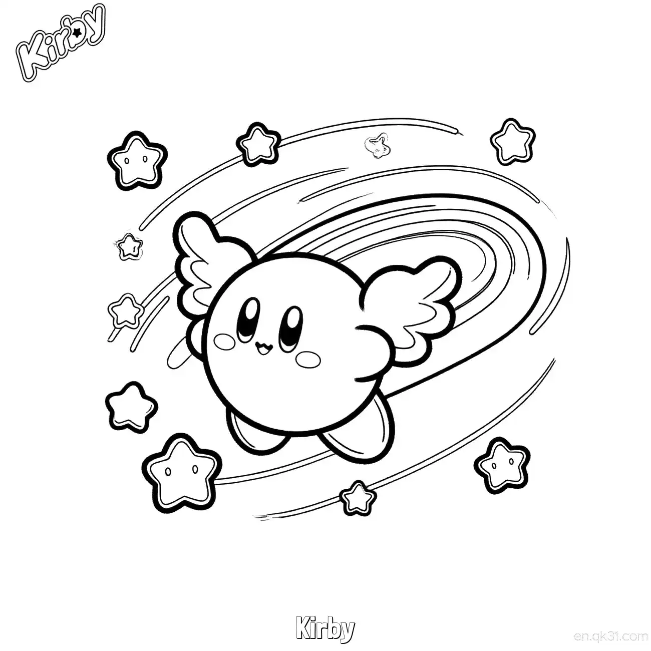 Kirby 30 Coloring Page - Free Printable Kirby PDF Coloring Sheets – Free Printable Coloring Page for Kids and Adults