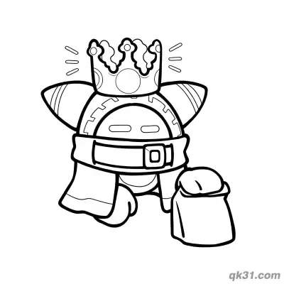 Free printable Magolor as King with Crown Coloring Page coloring page