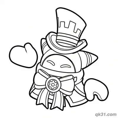 Free printable Magolor in Top Hat and Bow Tie Gentleman Coloring Page coloring page
